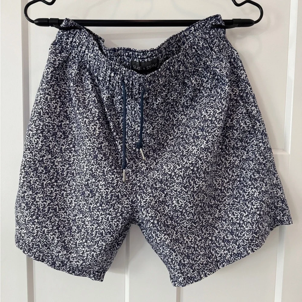 Slate & Stone Blue Swim Trunks